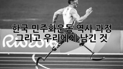 한국 민주화운동: 역사, 과정, 그리고 우리에게 남긴 것